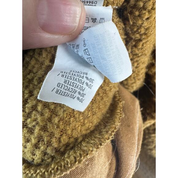 Aerie Sweater Womens‎ XL Camel Sherpa Teddy Fleece Oversized Pockets Soft Warm - Picture 8 of 8